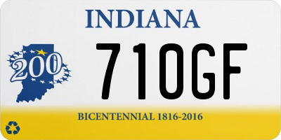 IN license plate 710GF