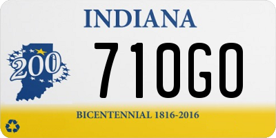 IN license plate 710GO