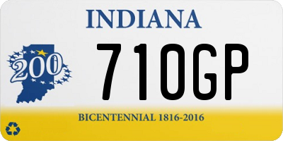 IN license plate 710GP