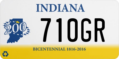 IN license plate 710GR