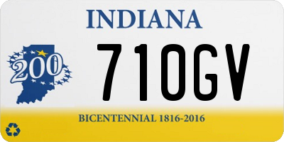 IN license plate 710GV