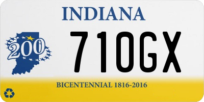 IN license plate 710GX