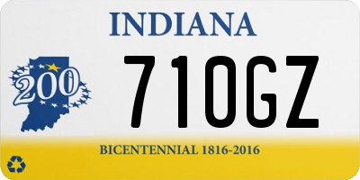 IN license plate 710GZ