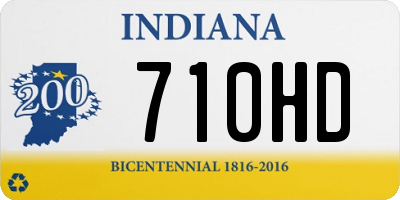 IN license plate 710HD