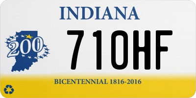 IN license plate 710HF