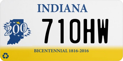 IN license plate 710HW