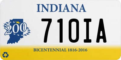 IN license plate 710IA