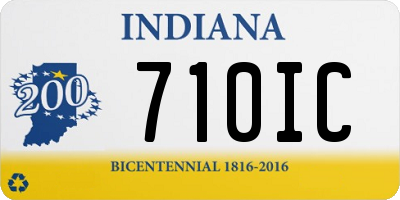 IN license plate 710IC