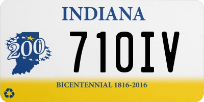 IN license plate 710IV