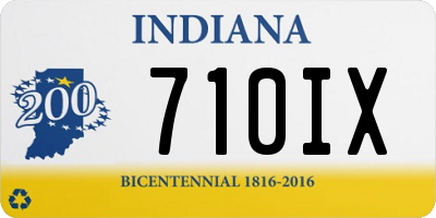 IN license plate 710IX