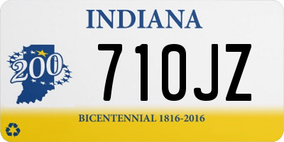 IN license plate 710JZ