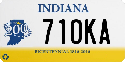 IN license plate 710KA