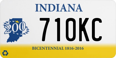 IN license plate 710KC
