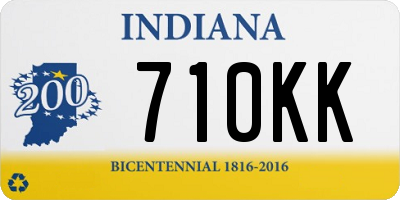 IN license plate 710KK