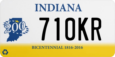 IN license plate 710KR