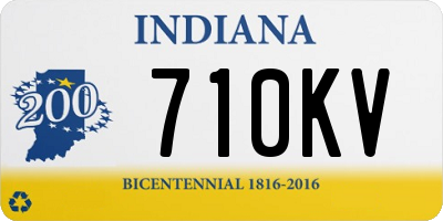 IN license plate 710KV