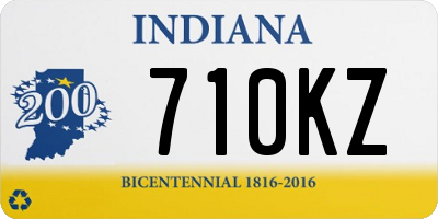 IN license plate 710KZ
