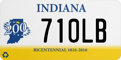 IN license plate 710LB