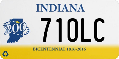 IN license plate 710LC