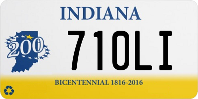 IN license plate 710LI