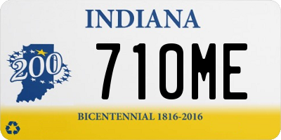 IN license plate 710ME
