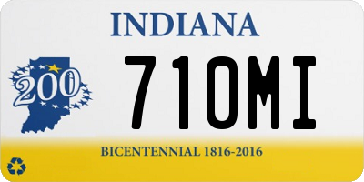 IN license plate 710MI