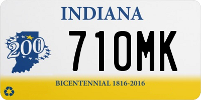 IN license plate 710MK