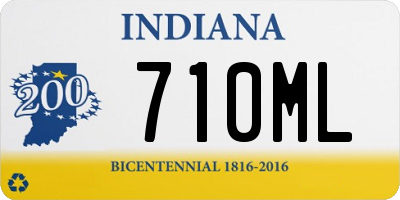 IN license plate 710ML