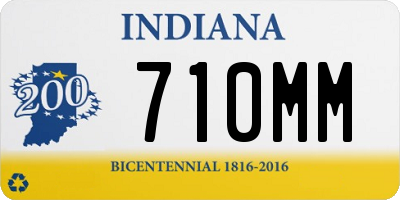 IN license plate 710MM