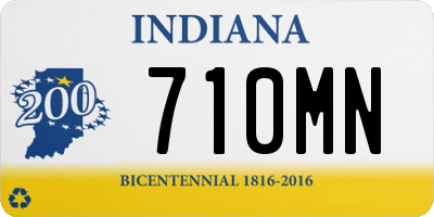 IN license plate 710MN