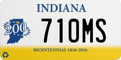 IN license plate 710MS