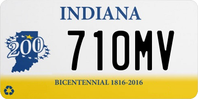 IN license plate 710MV