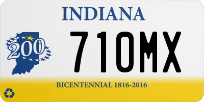 IN license plate 710MX