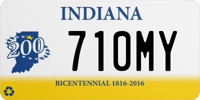 IN license plate 710MY