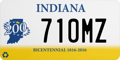 IN license plate 710MZ