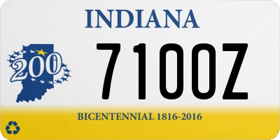 IN license plate 710OZ