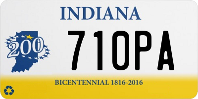 IN license plate 710PA