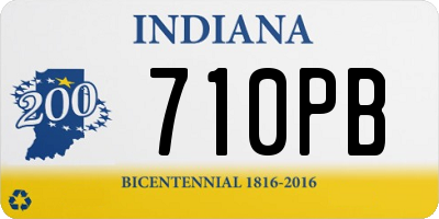 IN license plate 710PB
