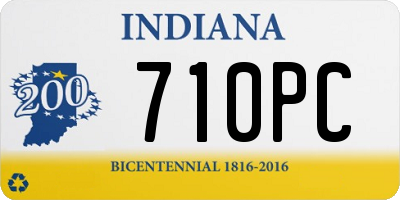 IN license plate 710PC