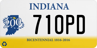 IN license plate 710PD