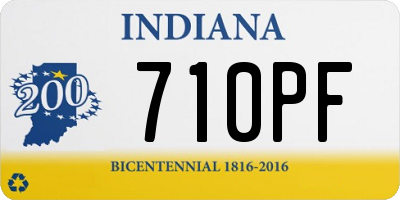 IN license plate 710PF