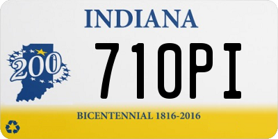IN license plate 710PI