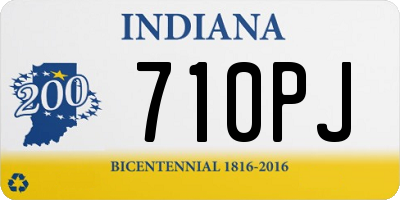 IN license plate 710PJ