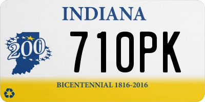 IN license plate 710PK