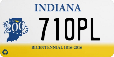 IN license plate 710PL