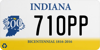 IN license plate 710PP