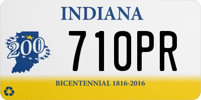 IN license plate 710PR