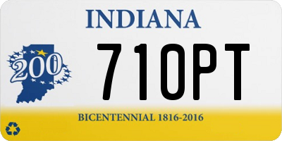 IN license plate 710PT