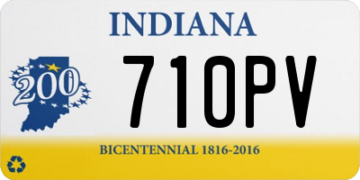 IN license plate 710PV