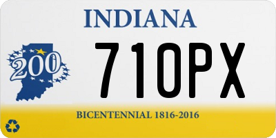 IN license plate 710PX